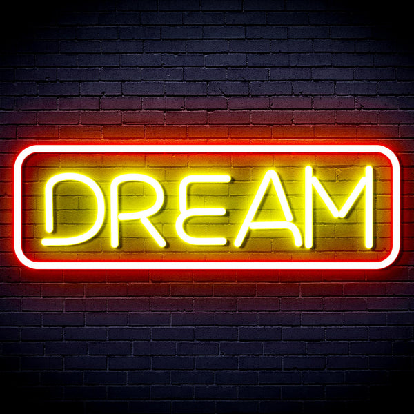 advpro-dream-ultra-bright-led-neon-sign-fnu0338 - Red & Yellow