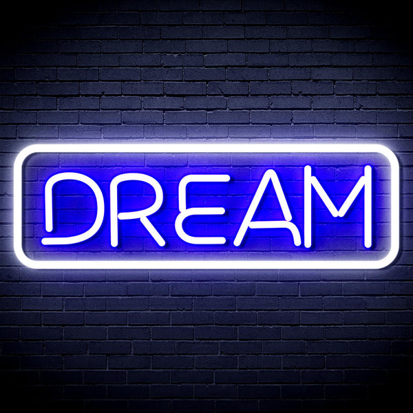 advpro-dream-ultra-bright-led-neon-sign-fnu0338 - White & Blue