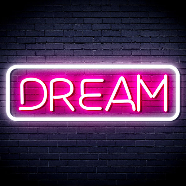 advpro-dream-ultra-bright-led-neon-sign-fnu0338 - White & Pink
