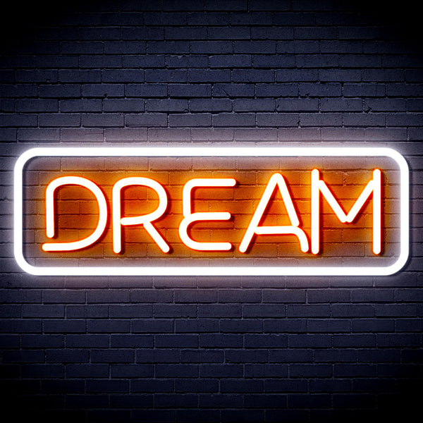 advpro-dream-ultra-bright-led-neon-sign-fnu0338 - White & Orange