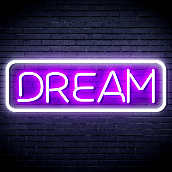 advpro-dream-ultra-bright-led-neon-sign-fnu0338 - White & Purple