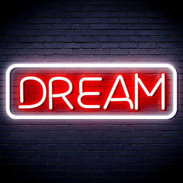 advpro-dream-ultra-bright-led-neon-sign-fnu0338 - White & Red