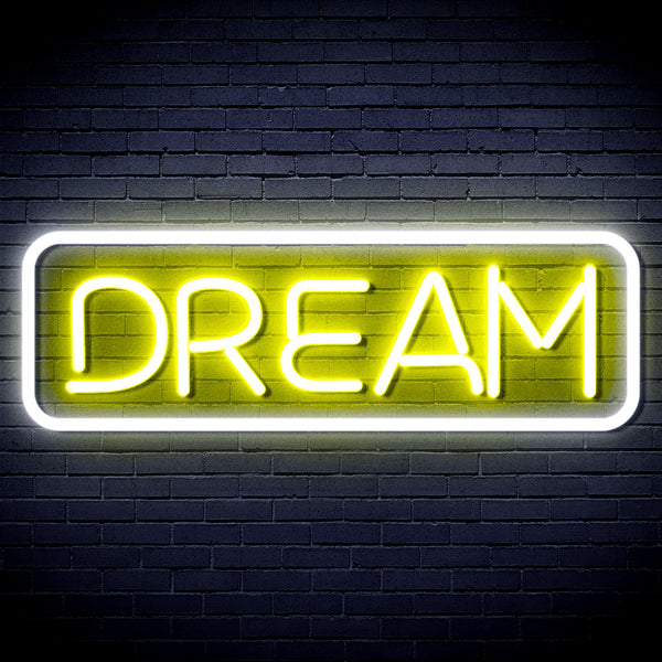 advpro-dream-ultra-bright-led-neon-sign-fnu0338 - White & Yellow