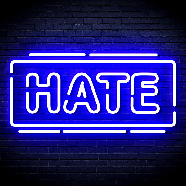 advpro-hate-ultra-bright-led-neon-sign-fnu0340 - Blue