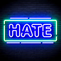advpro-hate-ultra-bright-led-neon-sign-fnu0340 - Green & Blue