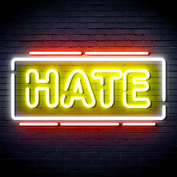 advpro-hate-ultra-bright-led-neon-sign-fnu0340 - Multi-Color 1