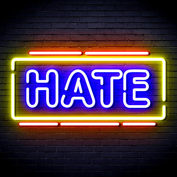 advpro-hate-ultra-bright-led-neon-sign-fnu0340 - Multi-Color 2
