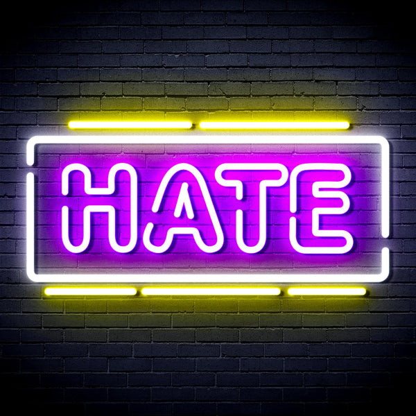 advpro-hate-ultra-bright-led-neon-sign-fnu0340 - Multi-Color 4