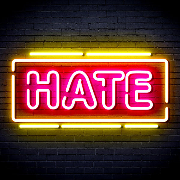advpro-hate-ultra-bright-led-neon-sign-fnu0340 - Multi-Color 6