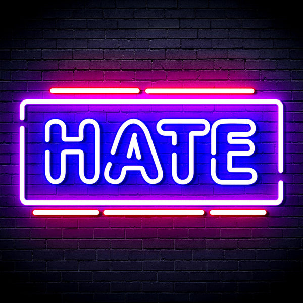 advpro-hate-ultra-bright-led-neon-sign-fnu0340 - Multi-Color 7