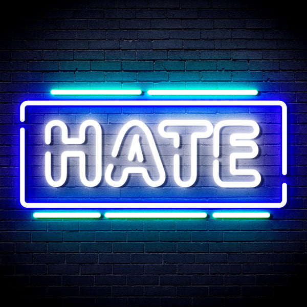 advpro-hate-ultra-bright-led-neon-sign-fnu0340 - Multi-Color 8