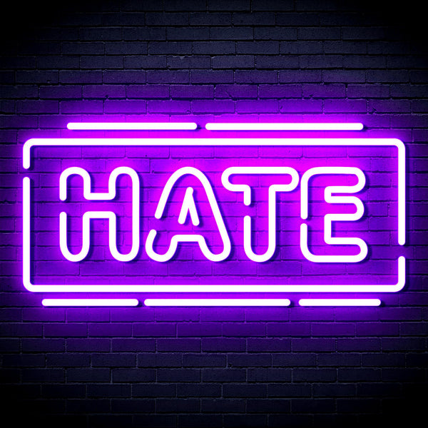 advpro-hate-ultra-bright-led-neon-sign-fnu0340 - Purple