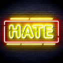 advpro-hate-ultra-bright-led-neon-sign-fnu0340 - Red & Yellow