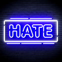advpro-hate-ultra-bright-led-neon-sign-fnu0340 - White & Blue