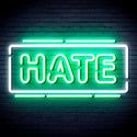 advpro-hate-ultra-bright-led-neon-sign-fnu0340 - White & Green