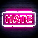 advpro-hate-ultra-bright-led-neon-sign-fnu0340 - White & Pink