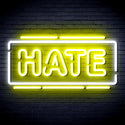 advpro-hate-ultra-bright-led-neon-sign-fnu0340 - White & Yellow