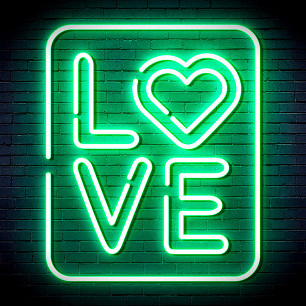 advpro-love-ultra-bright-led-neon-sign-fnu0343 - Green