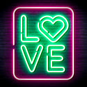 advpro-love-ultra-bright-led-neon-sign-fnu0343 - Green & Pink