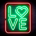 advpro-love-ultra-bright-led-neon-sign-fnu0343 - Green & Red