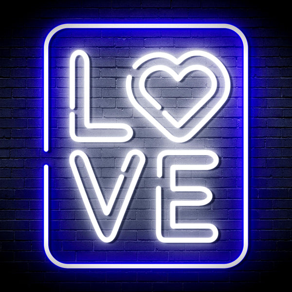 advpro-love-ultra-bright-led-neon-sign-fnu0343 - White & Blue
