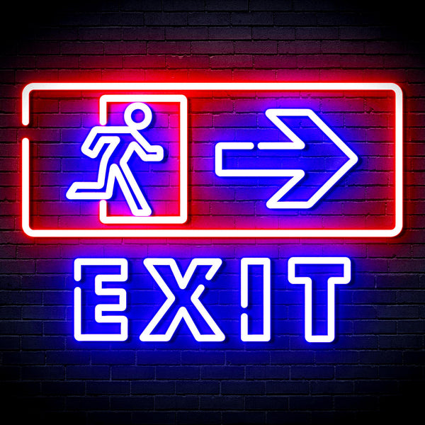 advpro-exit-sign-ultra-bright-led-neon-sign-fnu0344 - Blue & Red