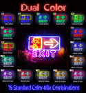 advpro-exit-sign-ultra-bright-led-neon-sign-fnu0344 - Dual-Color