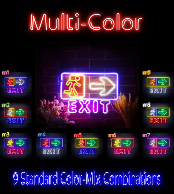 advpro-exit-sign-ultra-bright-led-neon-sign-fnu0344 - Multi-Color