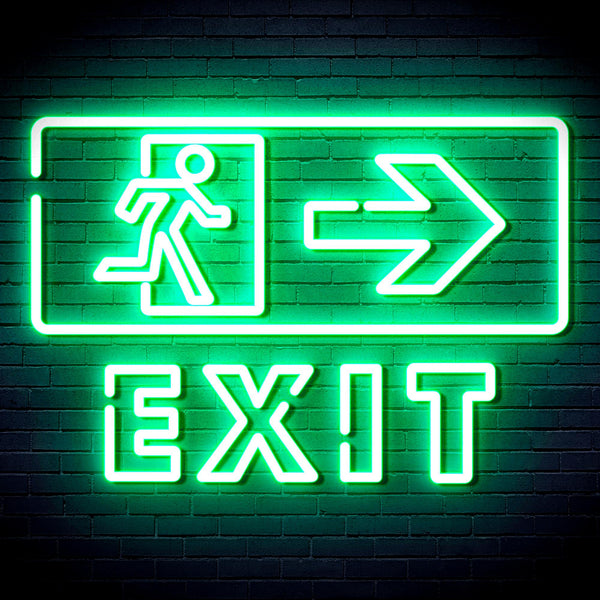advpro-exit-sign-ultra-bright-led-neon-sign-fnu0344 - Green