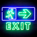 advpro-exit-sign-ultra-bright-led-neon-sign-fnu0344 - Green & Blue