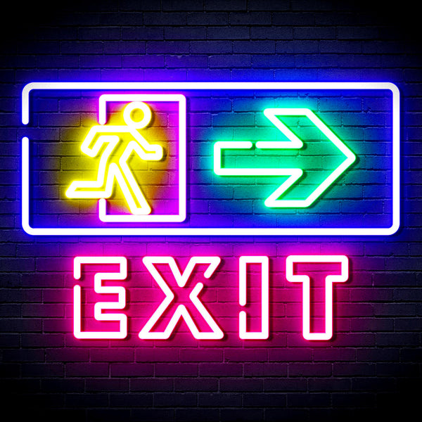 advpro-exit-sign-ultra-bright-led-neon-sign-fnu0344 - Multi-Color 3