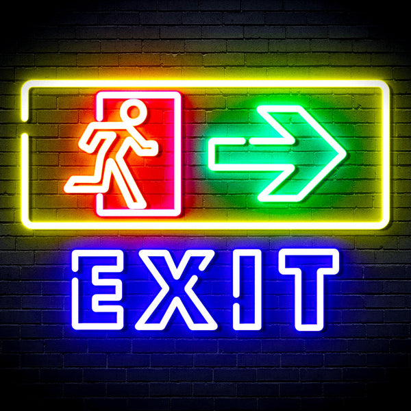 advpro-exit-sign-ultra-bright-led-neon-sign-fnu0344 - Multi-Color 5