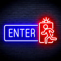 advpro-enter-sign-ultra-bright-led-neon-sign-fnu0345 - Blue & Red