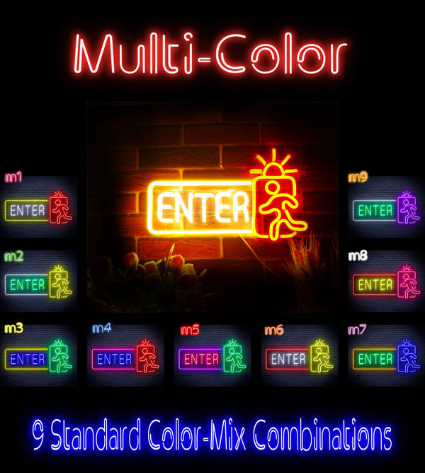 advpro-enter-sign-ultra-bright-led-neon-sign-fnu0345 - Multi-Color