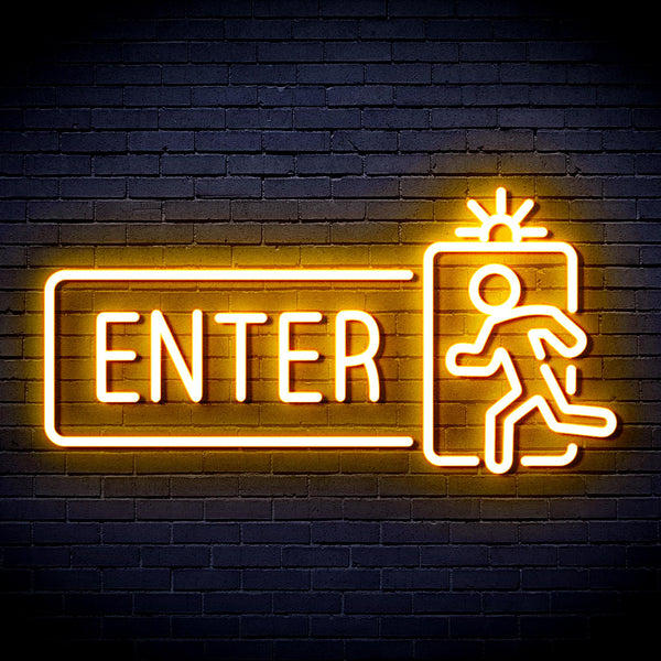 advpro-enter-sign-ultra-bright-led-neon-sign-fnu0345 - Golden Yellow