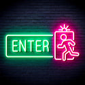advpro-enter-sign-ultra-bright-led-neon-sign-fnu0345 - Green & Pink
