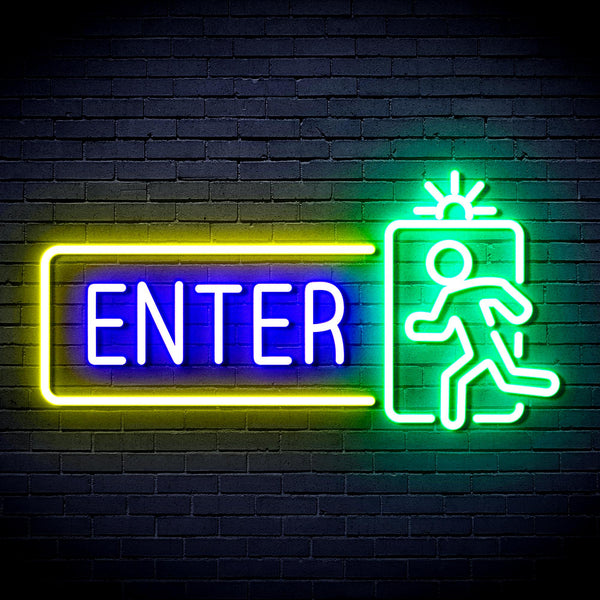 advpro-enter-sign-ultra-bright-led-neon-sign-fnu0345 - Multi-Color 3