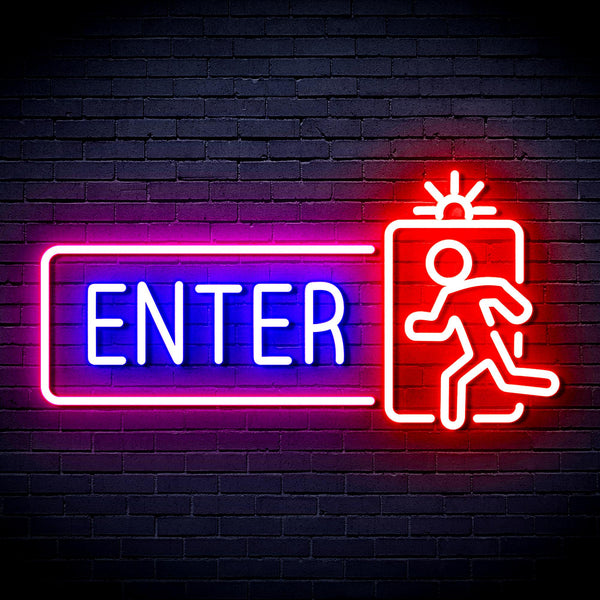 advpro-enter-sign-ultra-bright-led-neon-sign-fnu0345 - Multi-Color 4