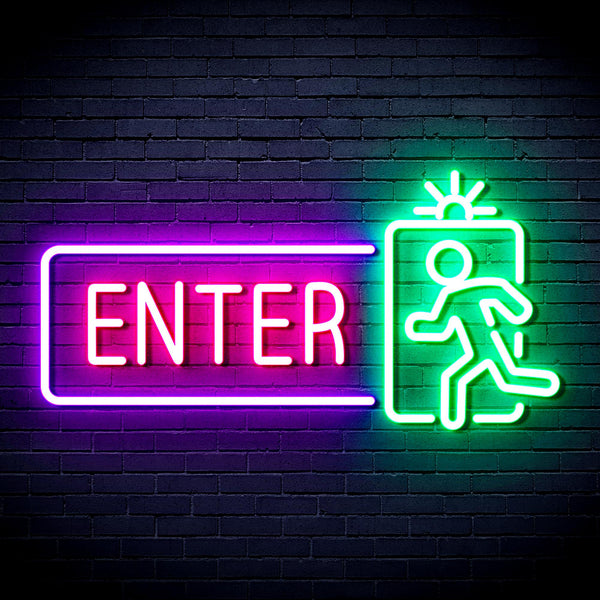 advpro-enter-sign-ultra-bright-led-neon-sign-fnu0345 - Multi-Color 5