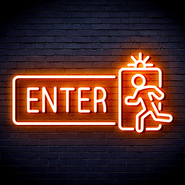 advpro-enter-sign-ultra-bright-led-neon-sign-fnu0345 - Orange
