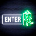 advpro-enter-sign-ultra-bright-led-neon-sign-fnu0345 - White & Green