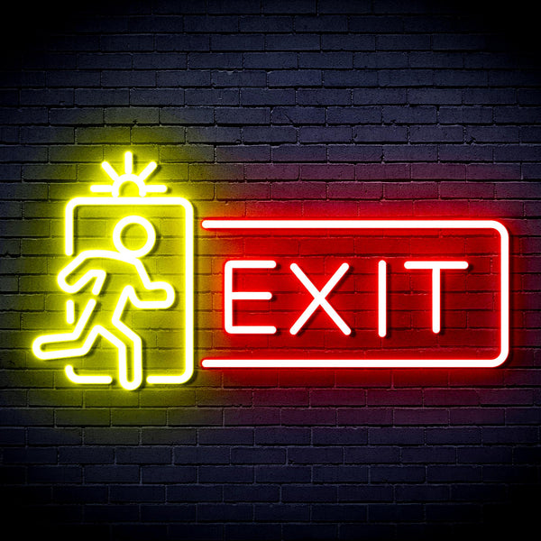 advpro-exit-sign-ultra-bright-led-neon-sign-fnu0346 - Red & Yellow