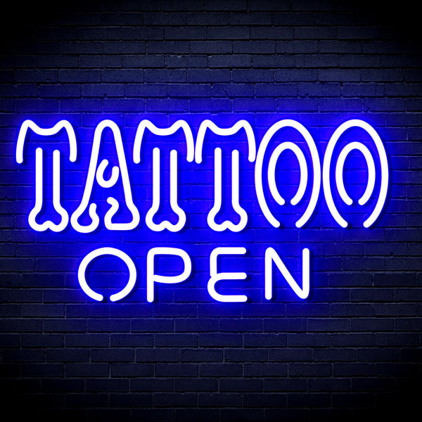 advpro-tattoo-open-ultra-bright-led-neon-sign-fnu0347 - Blue