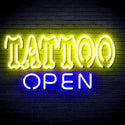 advpro-tattoo-open-ultra-bright-led-neon-sign-fnu0347 - Blue & Yellow