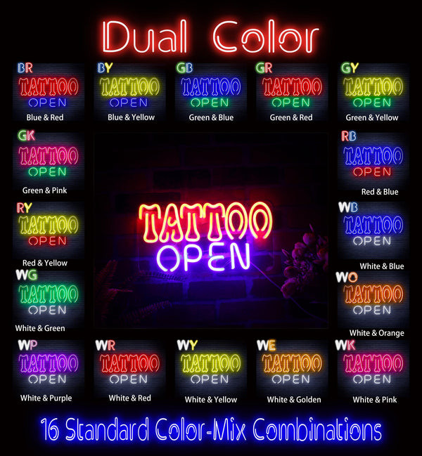 advpro-tattoo-open-ultra-bright-led-neon-sign-fnu0347 - Dual-Color