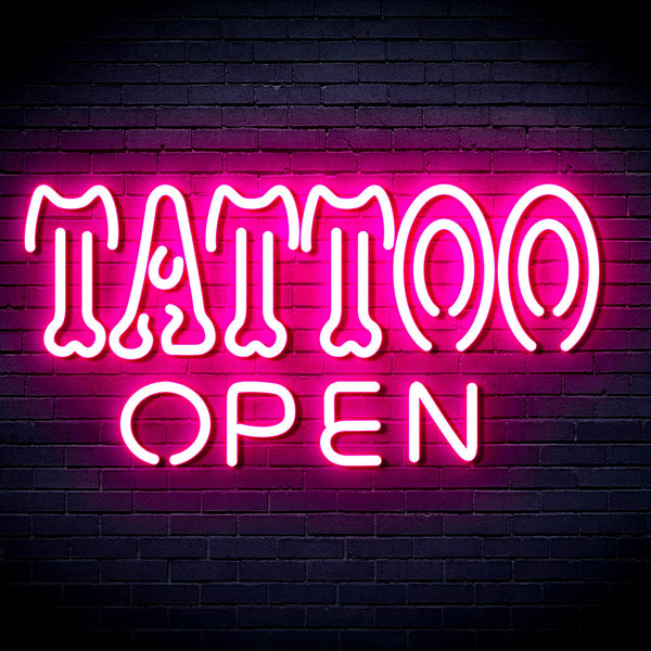 advpro-tattoo-open-ultra-bright-led-neon-sign-fnu0347 - Pink