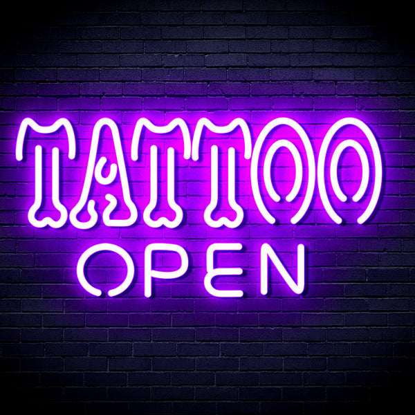 advpro-tattoo-open-ultra-bright-led-neon-sign-fnu0347 - Purple