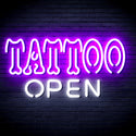 advpro-tattoo-open-ultra-bright-led-neon-sign-fnu0347 - White & Purple