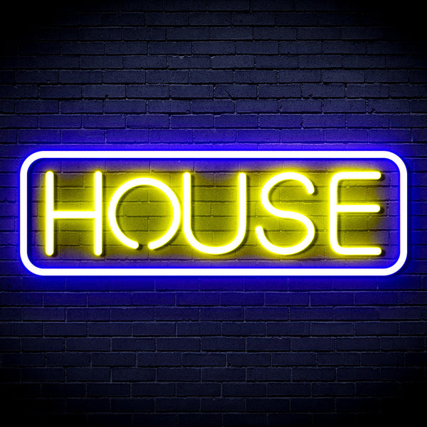 advpro-house-sign-ultra-bright-led-sign-fnu0348 - Blue & Yellow
