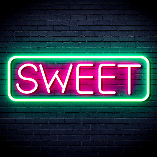 advpro-sweet-sign-ultra-bright-led-neon-sign-fnu0349 - Green & Pink